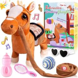 Brown Walking Pony Plush Interactive Singing