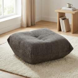 Chenille sofa footstools complement sofas of