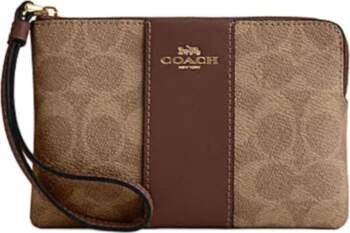 COACH Corner Zip 16 Logo zipper