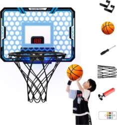 Complete Indoor Basketball Set Including Foldable