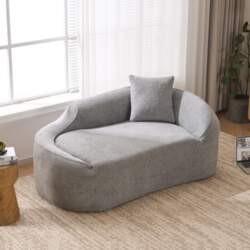 Compressed Sofa, Curved Chaise Longue, Chenille