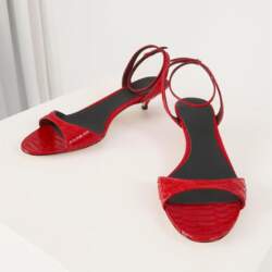 Concise Kitten Heel Ankle Strap Buckle