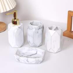 Creative bathroom marble four piece set