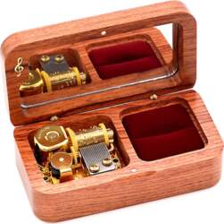 Custom Wedding Ring Music Box Rectangular