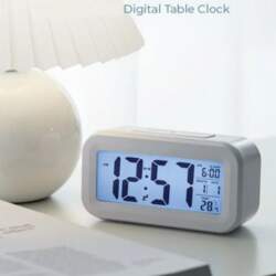 Digitālais galda pulkstenis gray