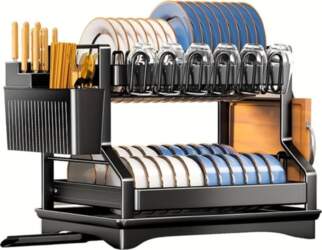 Dish Drying Rack Double Layer Kitchen