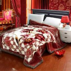 Double Layer Winter Thick Raschel Mink