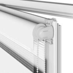 Double Zebra Roller Blind White 80