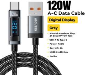 Essager USB Type C kabelis 6A