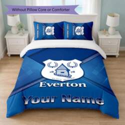 Everton FC Custom Name Text Bedding