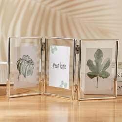 Foldable 3/2 Panel Gold Plated Photo