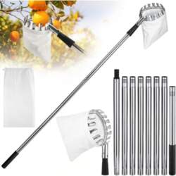 Fruit Picker Pole with Basket Telescoping