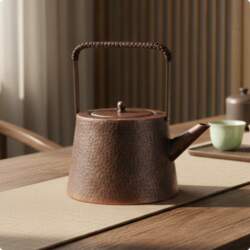 Handmade Copper Teapot Retro Design Large
