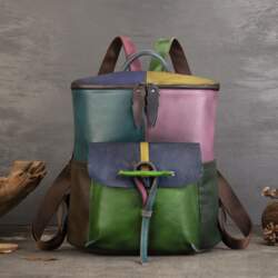 Head Layer Cowhide Unisex Backpack with