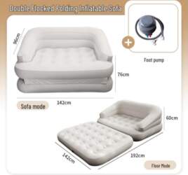 Inflatable Sofa Bed: Five-in-One Foldable Couch