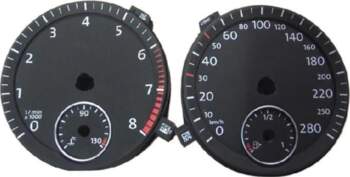 Instrument Panel Blue Pointer Speedometer, Fuel