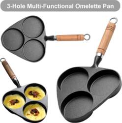 Iron Fried Egg Maker with Wooden