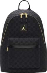Jordan Gold Logo Monogram Backpack Black