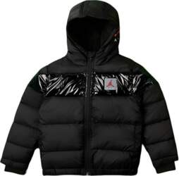 Jordan Padded Jacket Patchwork Hooded Long