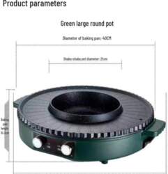 Large Dual-Control Grill & Hot Pot