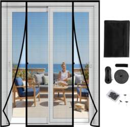 Magnetic Screen Door Screen Double-Sided Opening