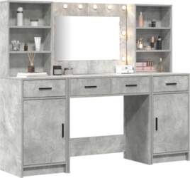Makeup Vanity Set with LED Mirror