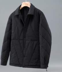 Men Plus Size Lapel Padded Cotton