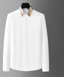 Men`s High-End Silver Thread Embroidered Sequin