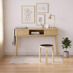 Mid-Century Console with Drawers and Storage