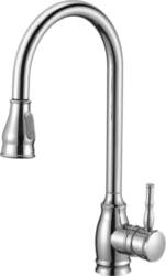 Modern Chrome Single-Hole Kitchen Faucet Brass