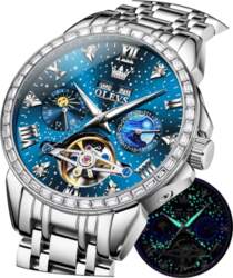 OLEVS Automatic Mechanical Skeleton Watch Men`s