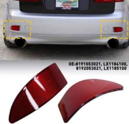 Pair Left+Right Rear Bumper Reflector Light