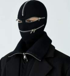 Personalized Balaclava Zipper Rap Cap for