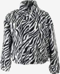 Plush white zebra pattern short thickened