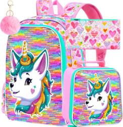 Rainbow Flip Sequins Unicorn Backpack 3-in-1
