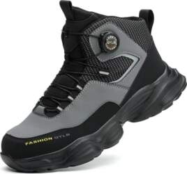 Rotating Button Safety Shoes Men Boots