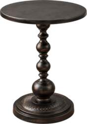 Round Iron Side Table Decorative Pedestal