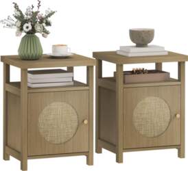 Set of 2 narrow bedside tables