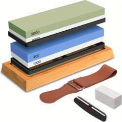 Sharpening Stone Whetstone Set 4 Side