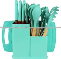 Silicone Kitchenware 19-Piece Set: Non-Stick Pan