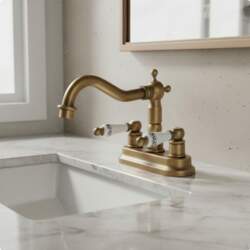 Sink Faucet Bronze Double Control Basin