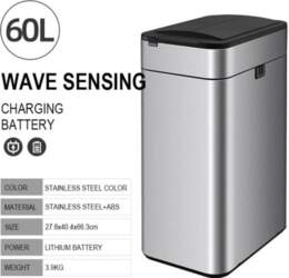 Smart Sensor Trash Can Nerūsējošā tērauda