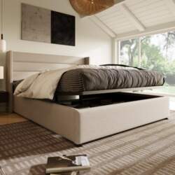 Storage bed upholstered bed hydraulic double