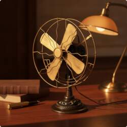 Tabletop Fan Model with Wire Guard