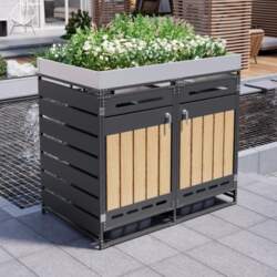 Trash Can Box with Planter Box