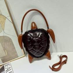 Unique 3D Turtle Shaped Crossbody Bag