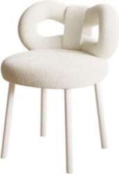Vanity Stool with Bowknot Backrest Living