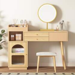 Vanity table set, makeup table with
