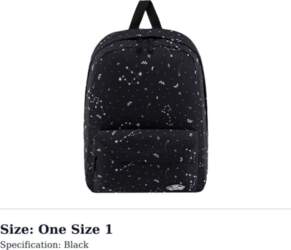 Vans Polyester Backpack Regular Unisex Black