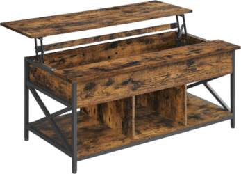 VASAGLE Coffee Table, Height-Adjustable Living Room
